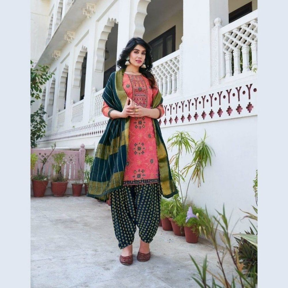 Designer Patiala Suit in Pink